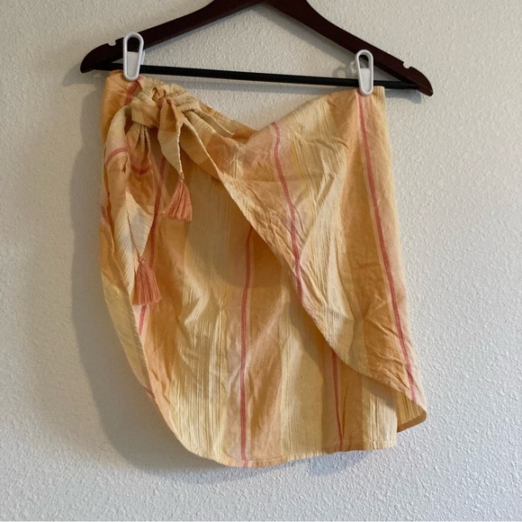 NWT L*Space Salinas Sarong /Skirt /Cover Up in Orange Cozumel Stripe - One Size - Picture 5 of 8